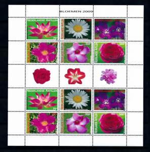 [NAV1888] Netherlands Antilles Antillen 2009 Flowers Sheet with tabs MNH