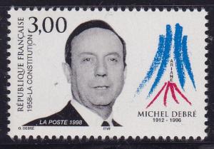 France 1998 (1) 3fr.Michel Debre (1912-96) Politician   Post Office Fresh VF/NH