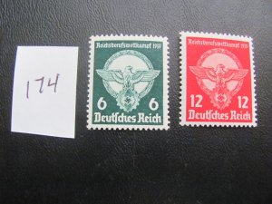 Germany 1939 MNH SC 490-491 SET VF/XF 25  (174)