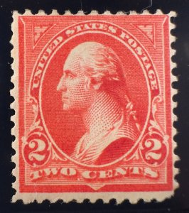 US Scott #279Bf Reddish Carmine M DOG F