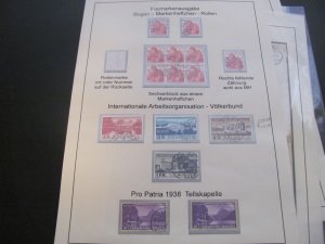 SWITZERLAND USED STAMPS & COVERS COLL. ON PAGES 1930-2005 $2K-$3K CAT. XF (191)