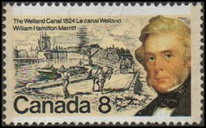 Canada 655 - Unused-NG - 8c W. Merritt / Welland Canal (1974)