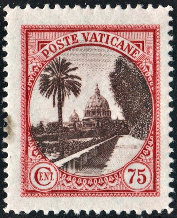 Vatican City SC#26 75c St. Peter's Church Seen From The Gardens (1933) *MNH