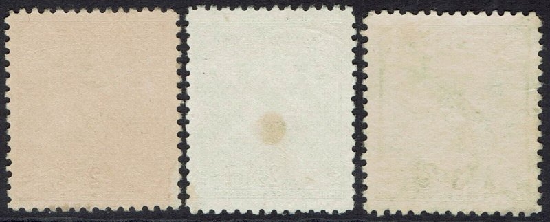 NEW GUINEA 1932 UNDATED BIRD 2D 2½D AND 3D USED