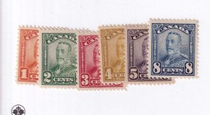 CANADA # 149-154 VF-MVLH KGV SCROLL ISSUES CAT VALUE $122