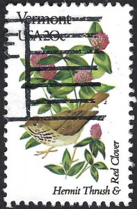 United States #1997 20¢ State Birds & Flowers - Vermont (1982). Used.