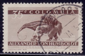 Colombia, 1960, Airmail, centenary of von Humboldt, 35c, used**