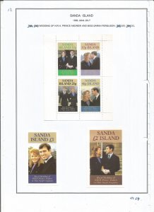 SANDA - 1986 - Royal Wedding - Sheets - Mint Light Hinged - Private Issue