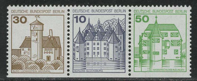 Germany Berlin Scott # 9N394, 9N391, 9N440, mint nh, se-tenant, Mi # W72