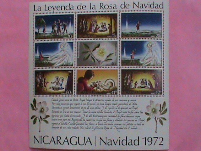 NICARAGUA STAMP: 1972- SC#C821a   CHRISTMAS 1972 -MINT NOT HING S/S SHEET