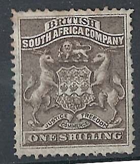 Rhodesia 1892 1s grey-brown sg4 good to fine mint, couple short perfs cat £50