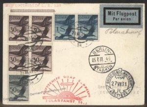 Austria 1931 Graf Zeppelin Mi204b BERLIN Polarfahrt Russia Icebreaker Mal 108639