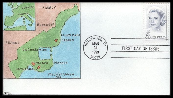 #2749 Grace Kelly Kribbs FDC