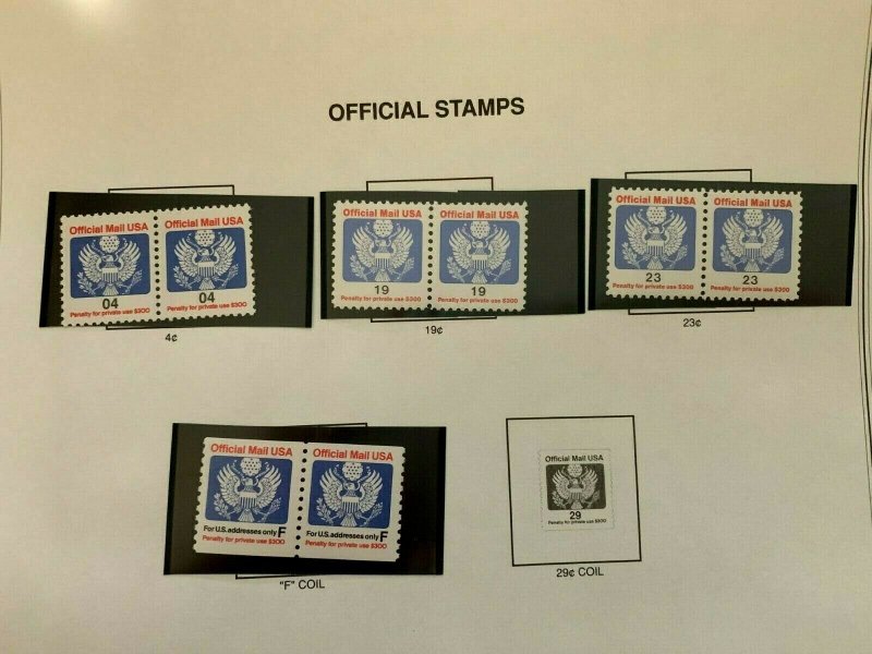 O144, O146, O146, O147,O148 Official Mail double MNH