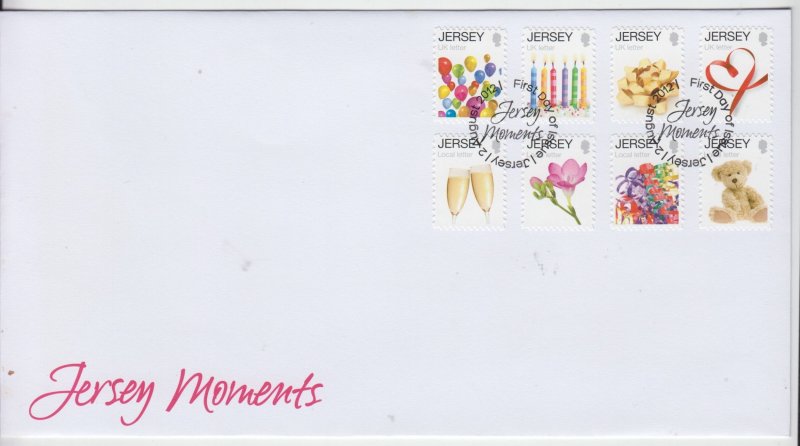 Jersey 2012, 'Moments set of 8.  on FDC