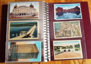 180 Vintage Post Cards in Post Card Binder(HP09)