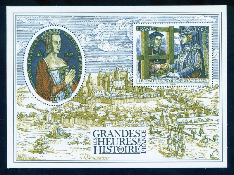 France 5261 MNH, French History Souvenir Sheet from 2017.