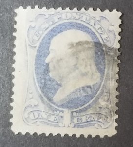 1870 US Scott 145 1c BEN FRANKLIN Stamp Used z9243