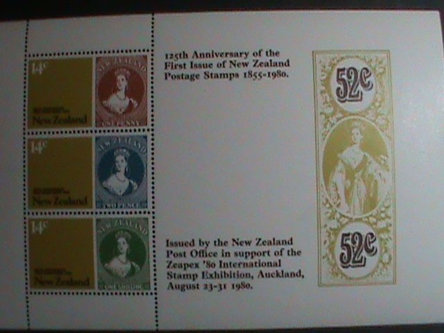 ​NEW ZEALAND STAMP-1980-SC#703a- 125TH ANNIVERSARY OF POST STAGE STAMP MNH-S/S