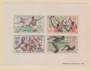 Central African Republic Scott #C20-C23a Stamps - Mint NH Souvenir Sheet