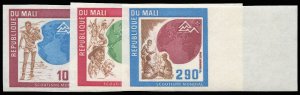 Mali #C251-253, 1975 Boy Scouts, imperf. set of three, never hinged