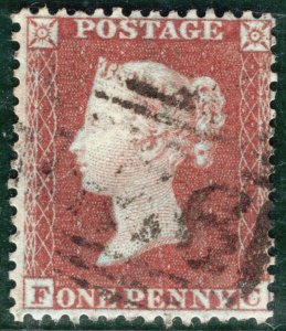 GB QV PENNY SG.22 1d Red-Brown (1855) sc14 CLEAR PROFILE Used Cat £100+ RRED19
