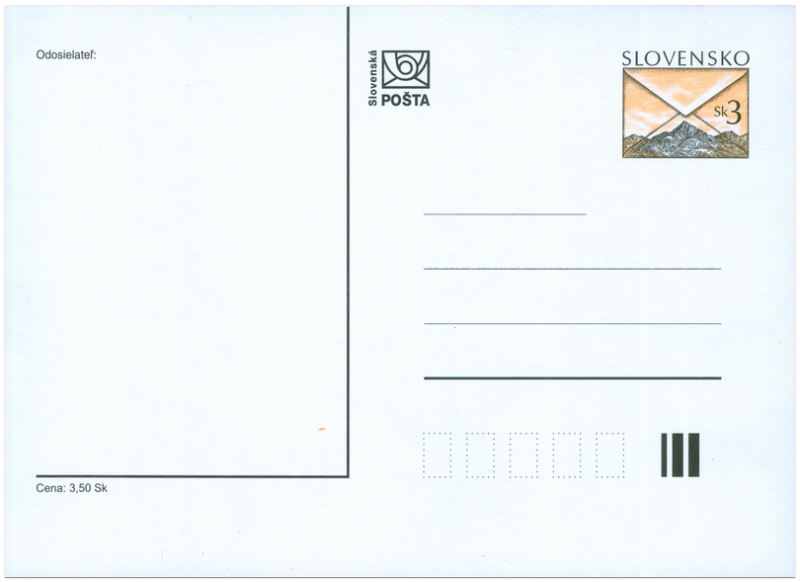 Slovakia Prepaid Postal Card 1997 Postal Motiv