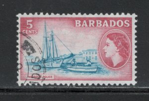 Barbados 1953 Queen Elizabeth II & Harbor Police 5c Scott # 239 Used