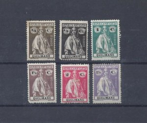 QUELIMANE MHMNG1914 CERES 6 stamps Sc#25-30 YT#25-30 Mi#25-30 Mf#25-30Mozambique