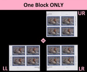 US RW89 Migratory Birds Redhead Duck $25 plate block 4 MNH 2022-2023