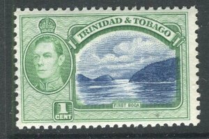 TRINIDAD; 1938-40s early GVI pictorial issue Mint hinged shade of 1c. value