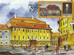 ROMANIA POSTCARD 2007 SIBIU CITY BRUKENTHAL MUSEUM FIRST DAY POST