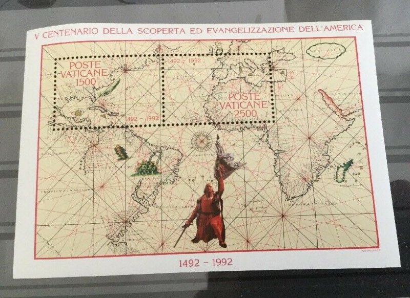 Vatican City Sc# 903 MNH Souvenir Sheet - 1992 Discovery America 500th Anniv.