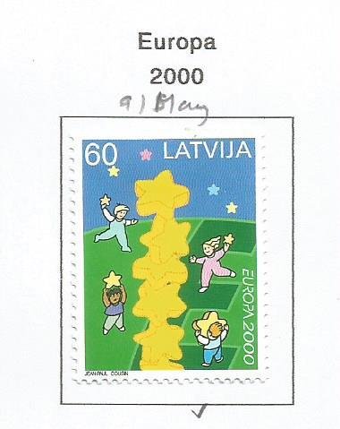 LATVIA - 2000 - Europa - Perf Single Stamp - Mint Lightly Hinged