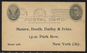 UX17 Full Face McKinley Used Postal Card (USPCC S21) HV26