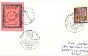 GB 1971 STRIKE POST Cover *Belmont*10s HIGH VALUE Germany Mixed Franking USA S89