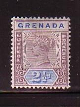 Grenada Sc 42 1895 2 1/2d  Victoria stamp mint