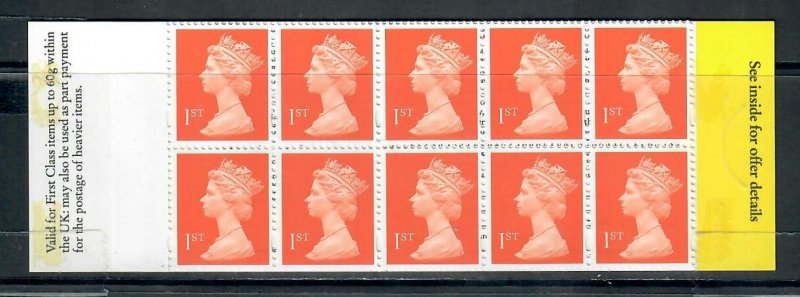 GB1998 BOOKLET HD 49 FIRST CLASS STAMPS
