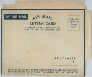 74785 - POSTAL HISTORY - AUSTRALIA - STATIONERY Aerogramme AIR LETTER  1941