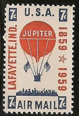 US C54 Airmail - Balloon Jupiter 7c single MNH 1959