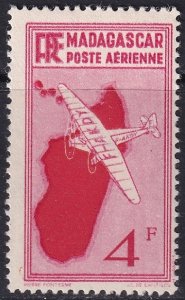 Madagascar 1935 Sc C11 air post MH* small crease