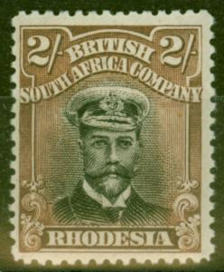 Rhodesia 1913 2s Black & Brown SG273 Die III Fine & Fresh Lightly Mtd Mint