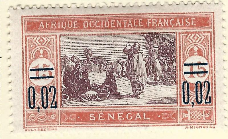 Senegal Sc #128 F-VF Mint OG hr French Colonies are Hot!