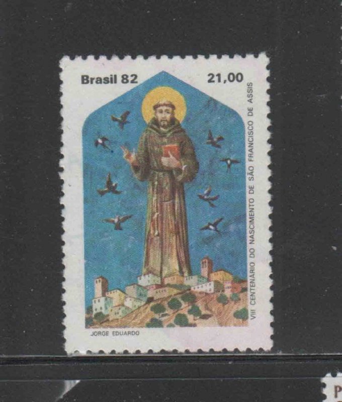 BRAZIL #1809  1982 ST. FRANSIS OF ASSISI, 800TH BIRTH. ANNIV.   MINT VF NH  O.G