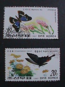 KOREA-1987  COLORFUL LOVELY BEAUTIFUL BUTTERFLIES  CTO-VERY FINE