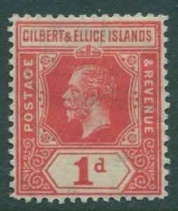 Gilbert & Ellice Islands 1912 SG13 1d carmine KGV MNH