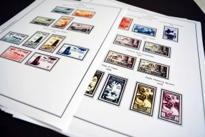 COLOR PRINTED ITALIAN LIBYA 1912-1942 STAMP ALBUM PAGES (24 illustrated pages)