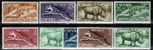 Rio Muni #35-43 MNH CV $17.50 (X5880)