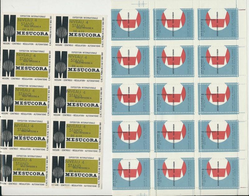 France Paris Avion Expo Cinderella Blocks Sheets MNH (Appx 300)KR827