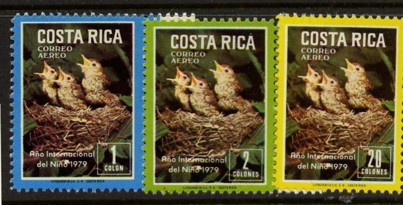 Costa Rica C747-9 MNH Birds, Year of the Child